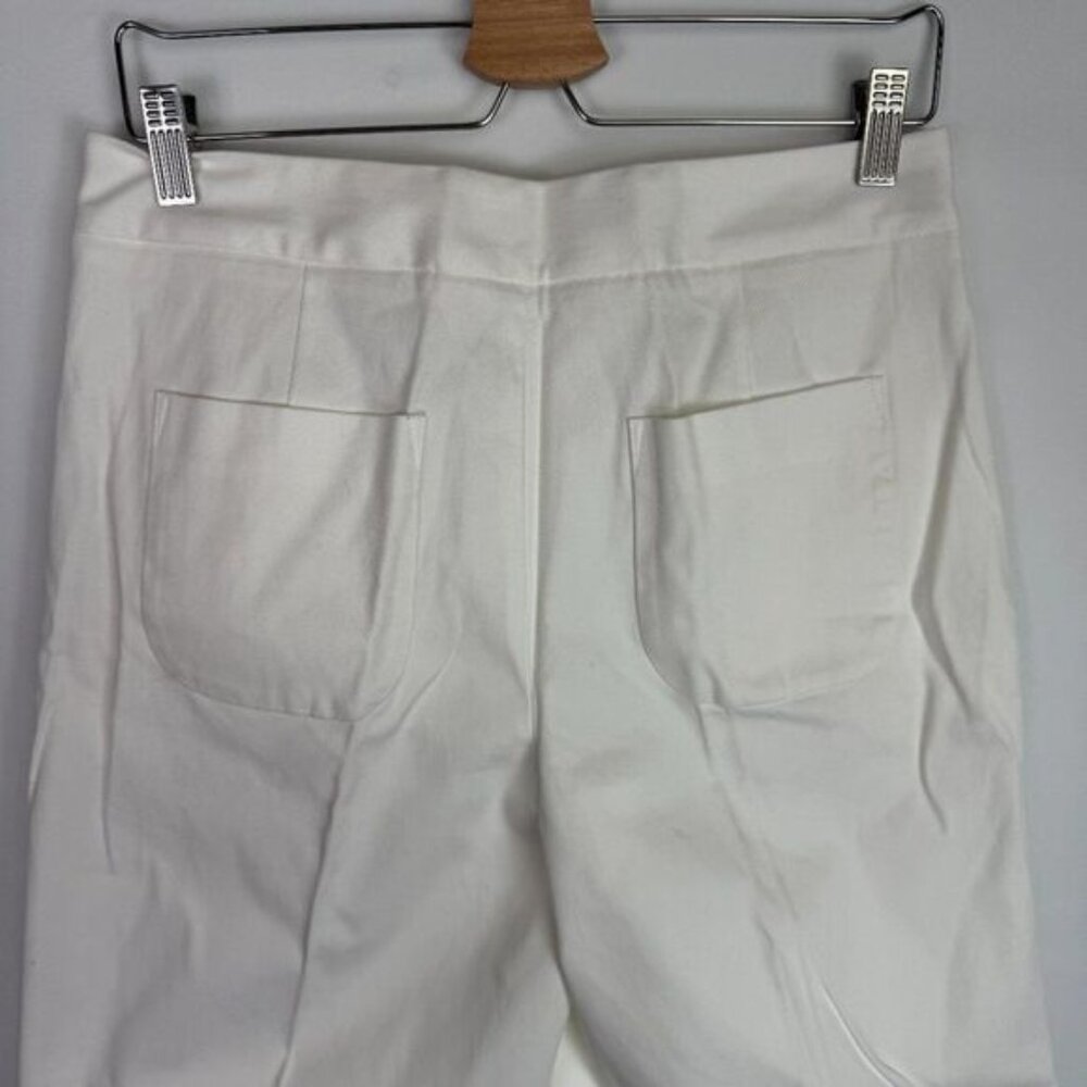 Everlane The Wide Leg High Rise Cotton Work Preppy Pant Off White 4 - Picture 4 of 7